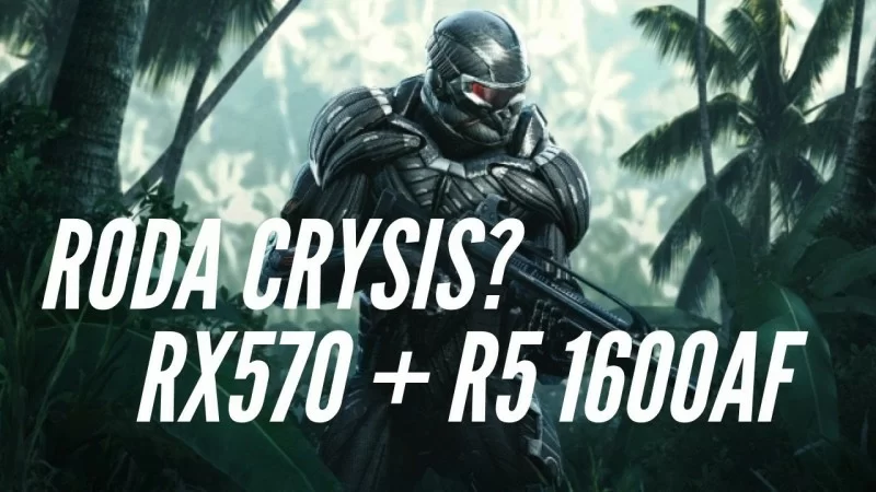 CRYSIS REMASTERED NO HIGH RX570 + R5 1600AF 60FPS | RAY TRACING ON