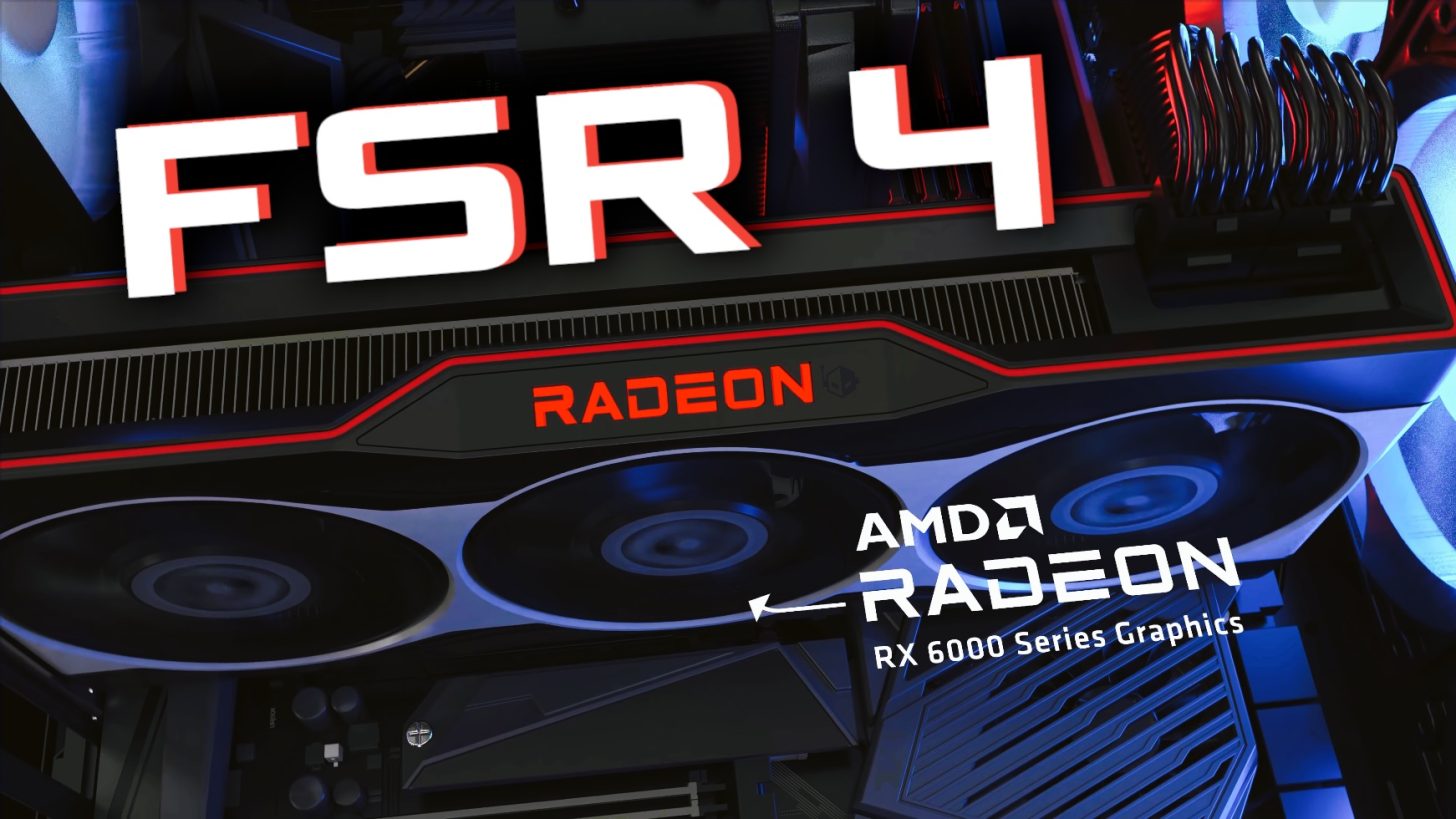 Usuários conseguem ativar o AMD FSR 4 na Radeon RX 6800 XT 1 Placa de vídeo AMD Radeon RX 6800 XT close com iluminação de gabinete e FSR 4 em destaque