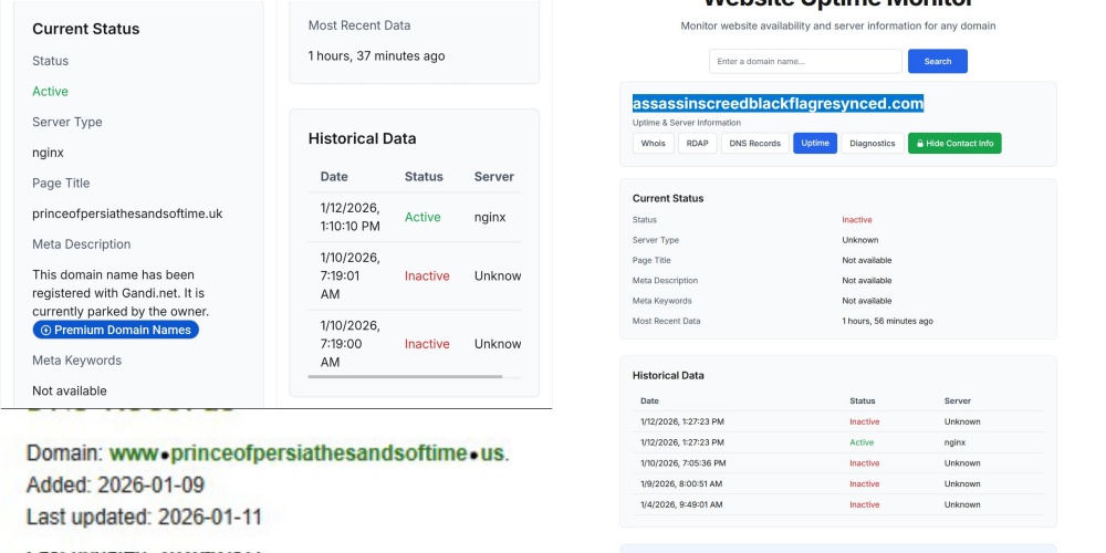 Ubisoft atualiza sites de Prince of Persia e do remake de Black Flag 1 Ubisoft
