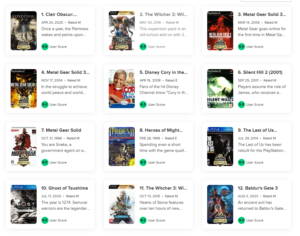 Captura-de-tela-2026-01-15-091448 Jogo de Nintendo DS busca topo do Metacritic e supera gigantes como Baldur’s Gate 3 e The Last of Us