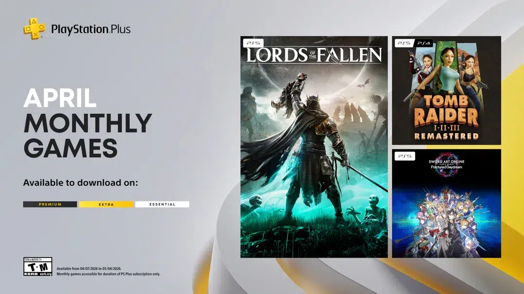 PlayStation Plus de abril traz Lords of the Fallen, Tomb Raider e mais jogos 1 PS Plus