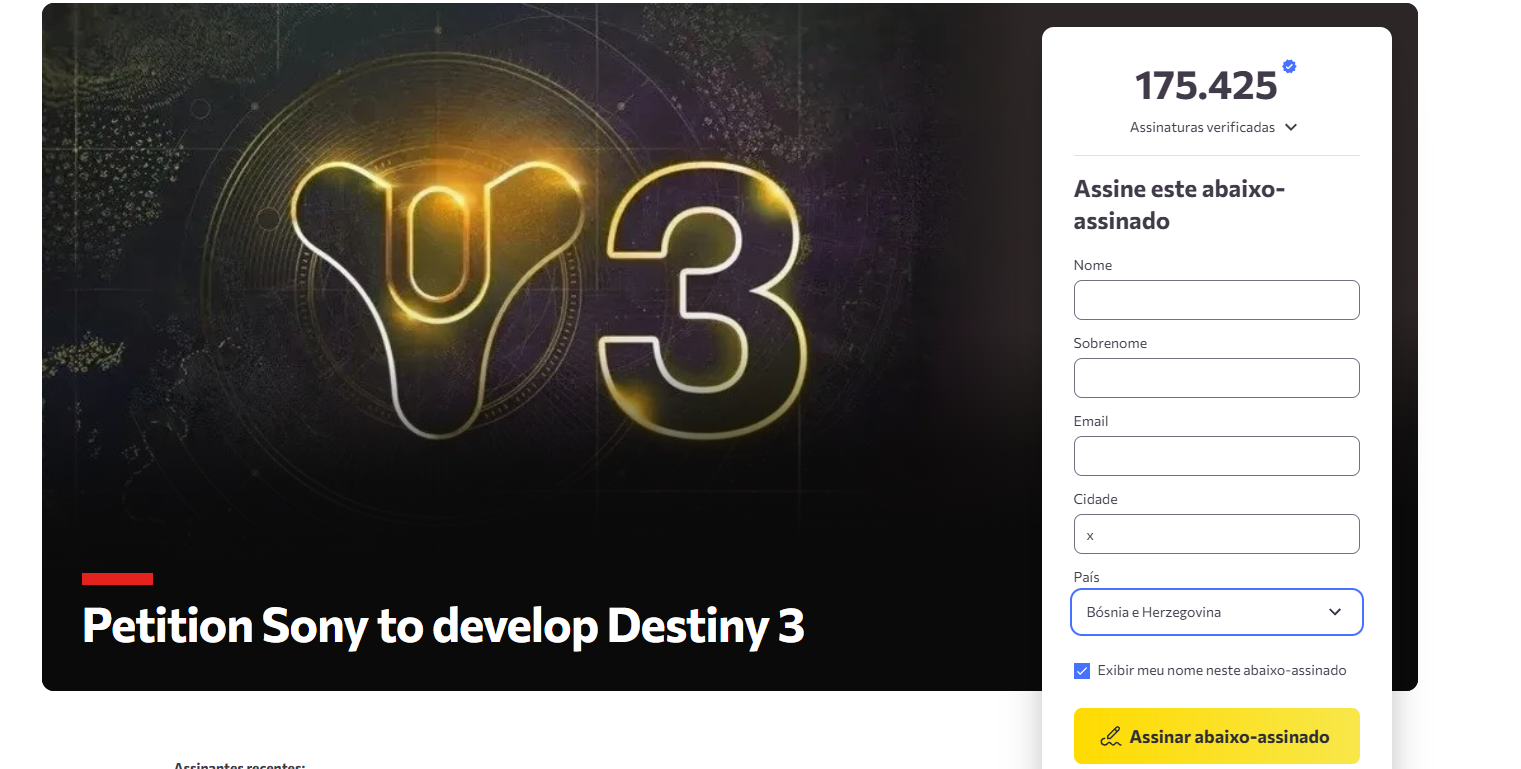 Petição por Destiny 3 atinge 175 mil assinaturas após Bungie anunciar fim de Destiny 2 1 Destiny 3